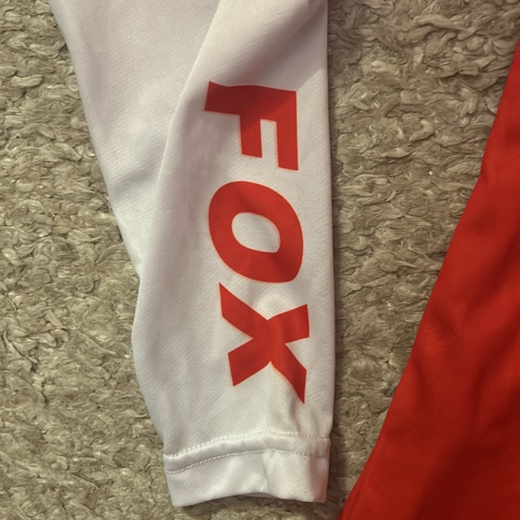 Fox Racing Red & White Long Sleeve Riding Shirt - Picture 2 of 5